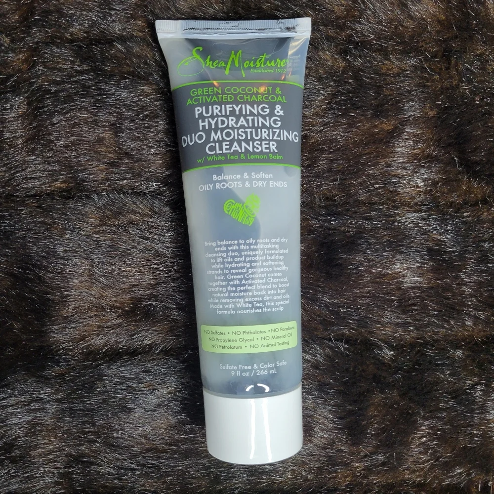 Shea Moisture Green Coconut Charcoal Purifying‎ Duo Moisturizing Cleanser Set